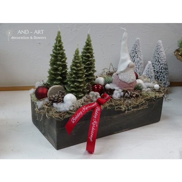 Manófalva adventi koszorú, asztaldísz-klasszikus.