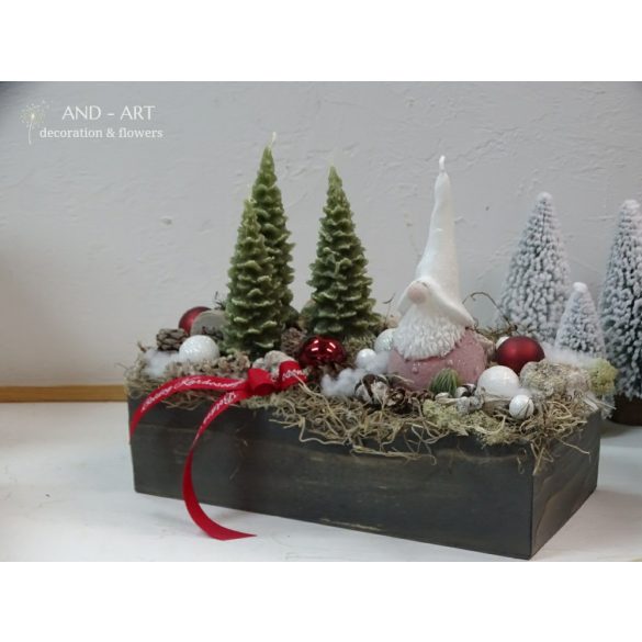 Manófalva adventi koszorú, asztaldísz-klasszikus.