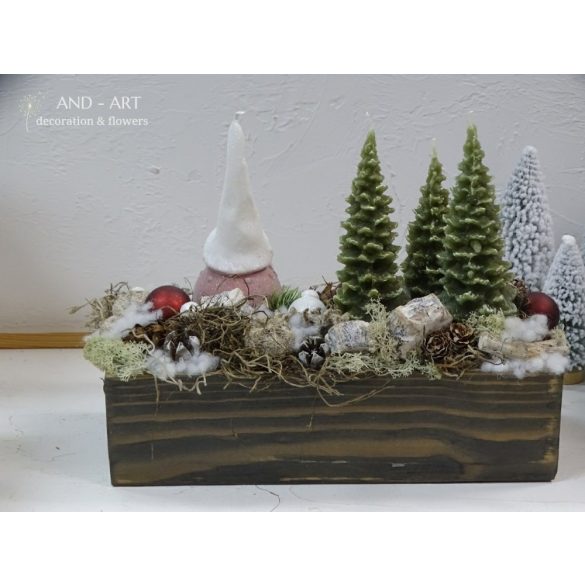 Manófalva adventi koszorú, asztaldísz-klasszikus.