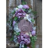 Romantikus, egyenes vonalú ajtódísz, falidísz. And-art mód.