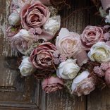 Vintage rózsás kopogtató, ajtódísz.