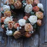 Vintage rózsás kopogtató, ajtódísz.